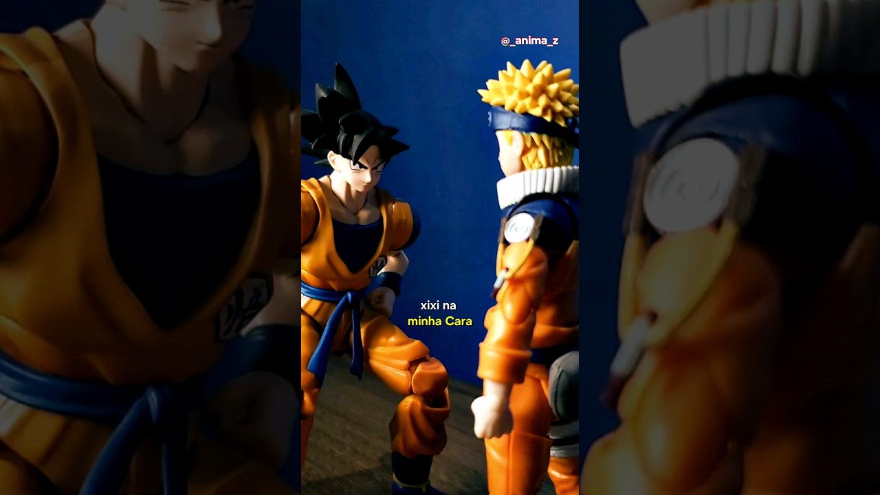 Goku VS Naruto seria mais ou menos assim🤣 #Goku #Naruto #StopMotion