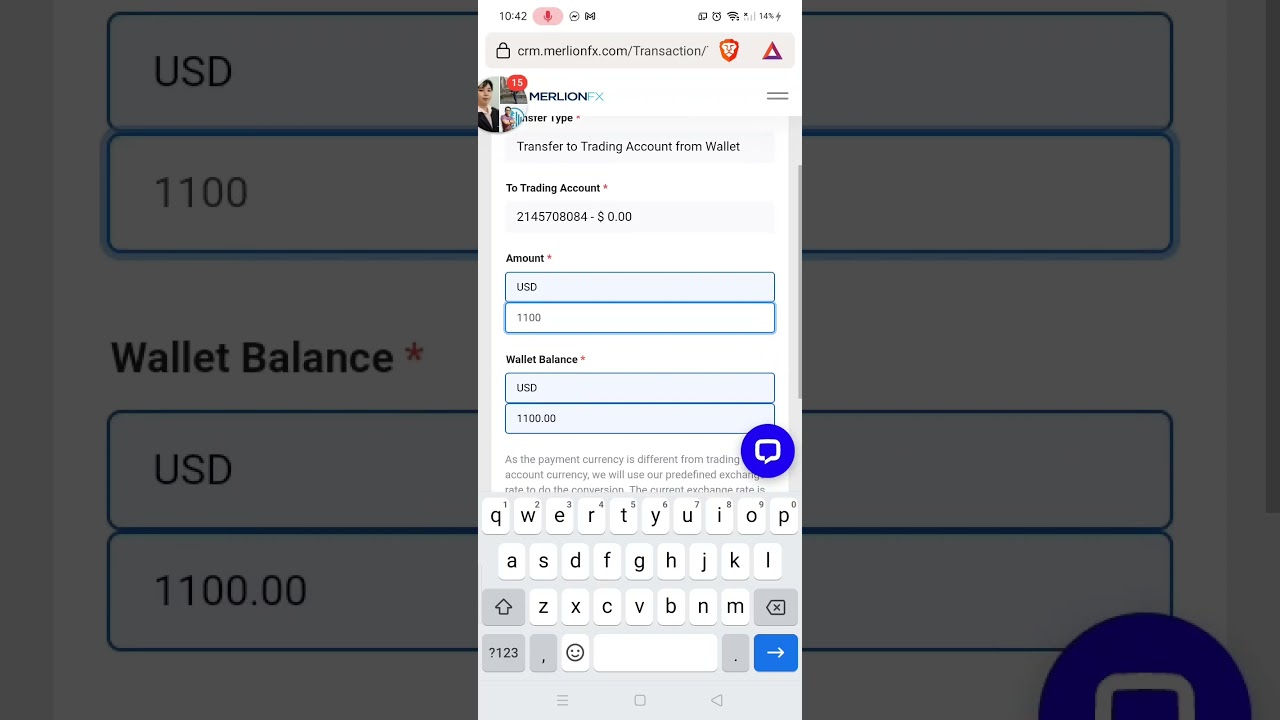 How to transfer your Funds from CRM wallet to your MT4 account