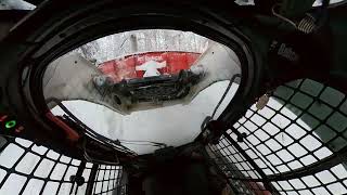 Bobcat t595 2 speed snowplowing driveway