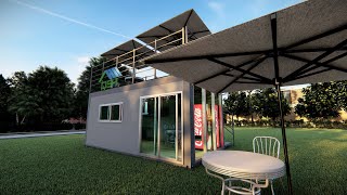 20Ft flat pack container  shop.