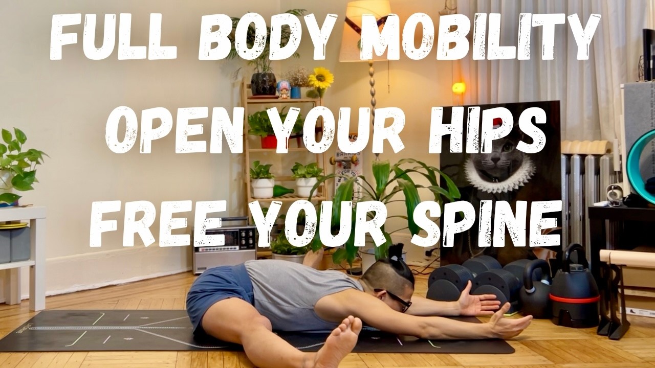 Скованность в бедрах и позвоночнике? 50-минутная йога-практика для всего тела, направленная на ул...