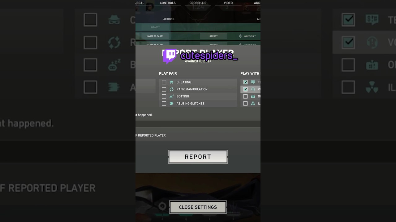 guys DON’T report him… (Twitch - cutespiders_) #valorant