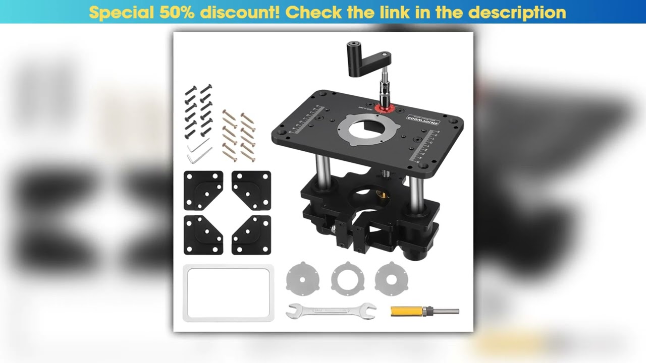 GD7 PRO Router Lift for 65mm 69mm Wood Router Table Set Up Lift with Plate Precision Woodworking