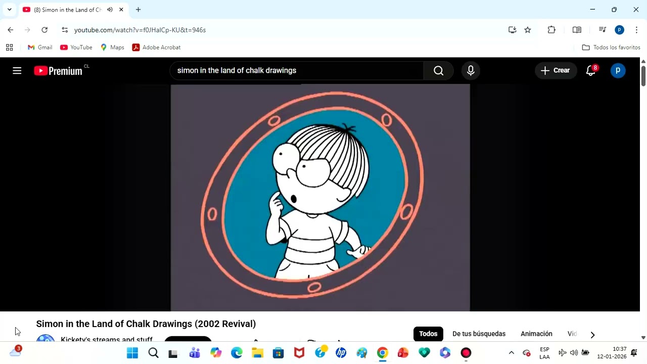 Simon in the Land of Chalk Drawings 2002 Calendar Chaos Episode INCOMPLETE this on Fragment
