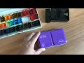 Новый пенал фиолетовый невская палитра White nights violet watercolor box Neva palette Review