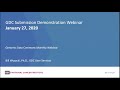GDC Data Submission Demonstration – January 27, 2020 GDC Monthly Webinar