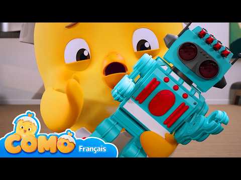 The robot isn't moving! The battery and the robot | Como is curious | Observing objects