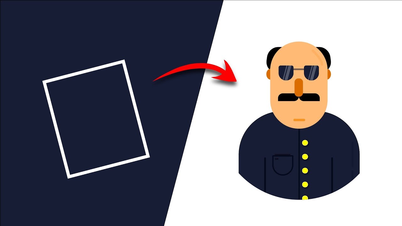 Flat Character Illustration : Adobe Illustrator Tutorial (Easy Tutorial ...