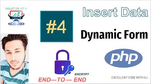 Insert Data In Database || PHP || EXCELLENT CODE WITH AJ