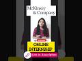 🔥Paid Internship | McKinsey &amp; Company #shorts #viralvideo #youtubeshorts #trending #viral #video