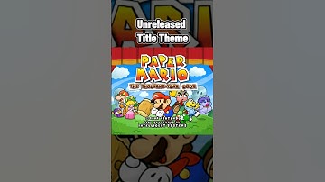 Uncovering Paper Mario