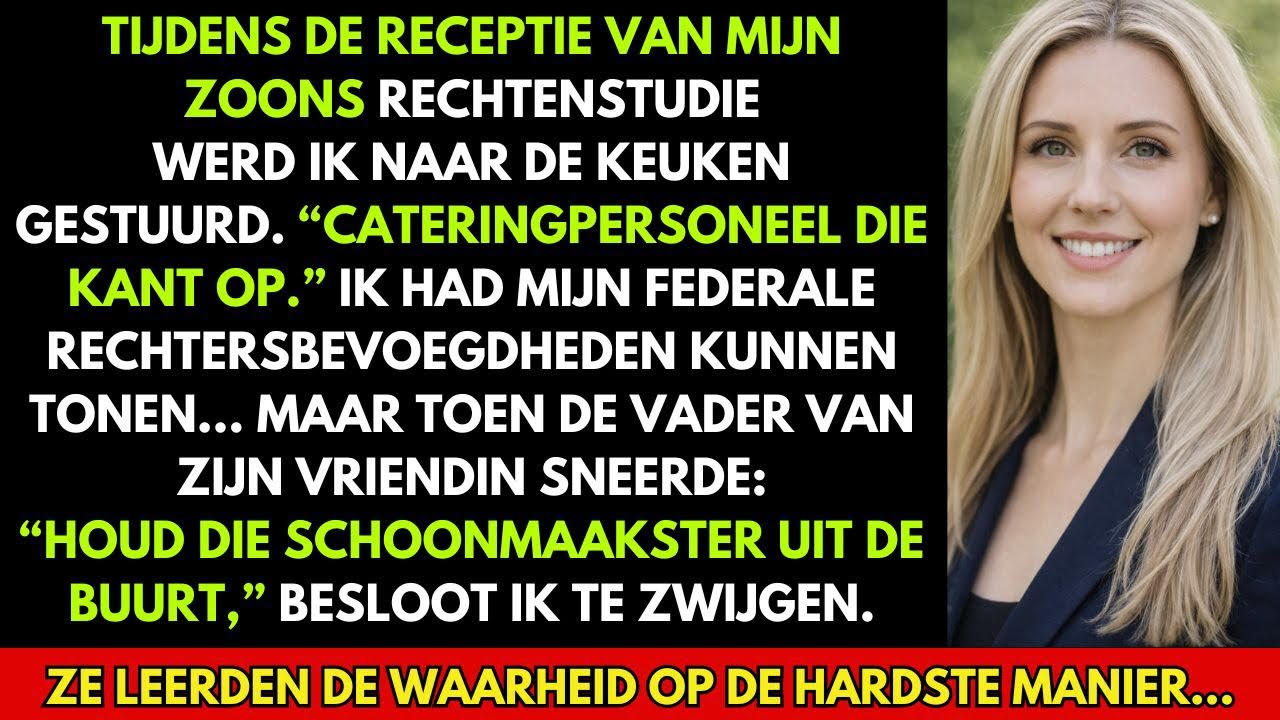 Op het rechtenevenement van mijn zoon werd ik voor personeel gehouden — tot mijn naam werd geroepen