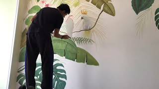 TROPICAL MURAL TIME-LAPSE by Daniel Lesmana 158,445 views 3 years ago 8 minutes, 22 seconds