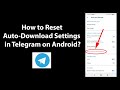 How to Reset Auto-Download Settings in Telegram on Android?