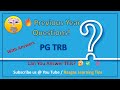 PG TRB Computer Science Previous Year Questions with Answers