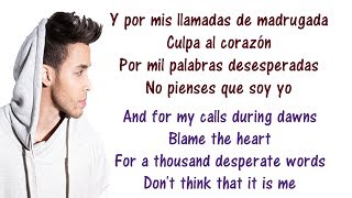 Prince Royce - Culpa Al Corazón Lyrics English and Spanish - Translation & Meaning - Blame the heart