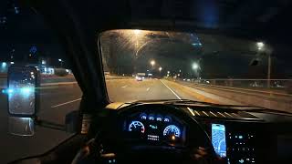Ford F650 Super Duty | POV Night Drive | ASMR | U-Haul 26 ft
