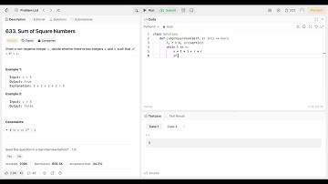 LeetCode DCC Jun 2024 - Day 17 - 633. Sum of Square Numbers