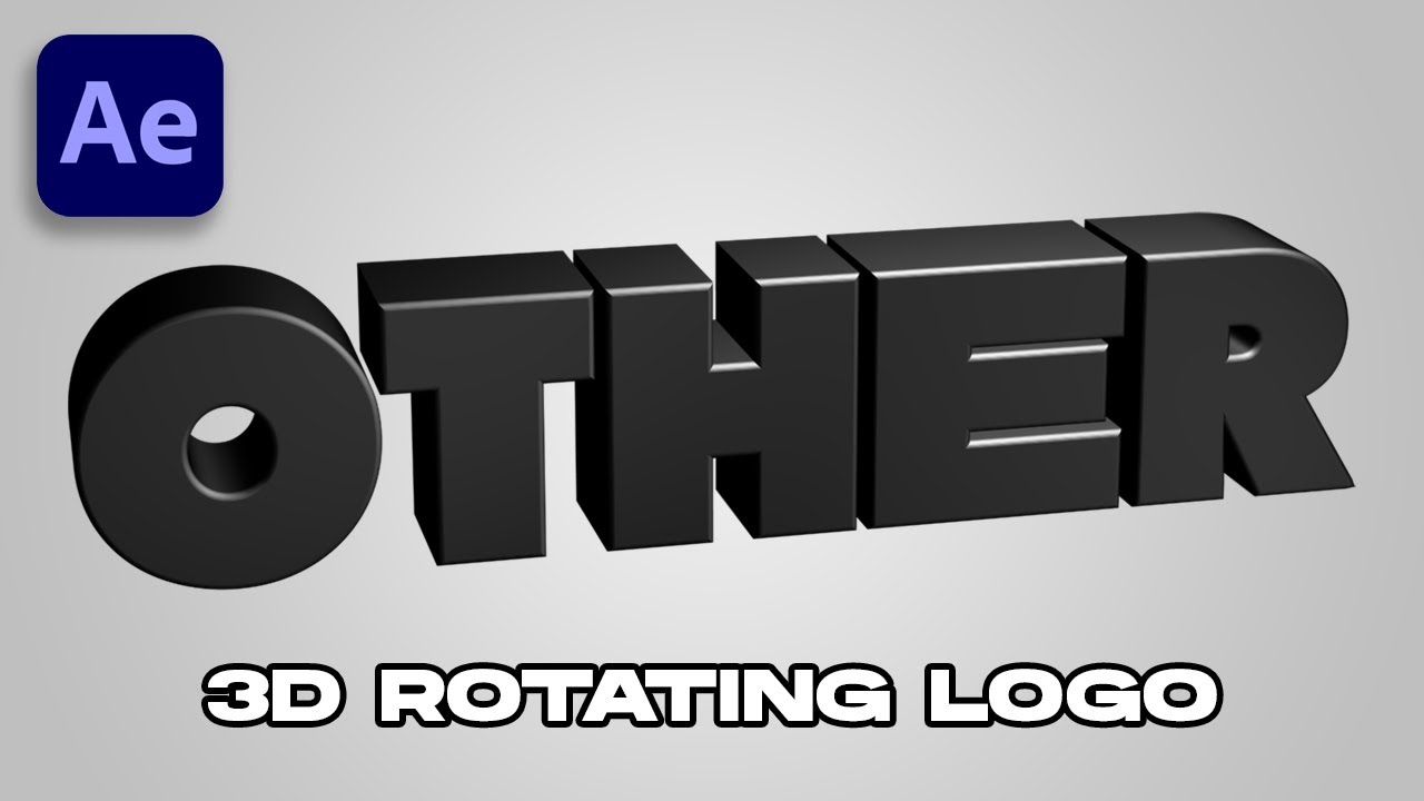 How to make a rotating 3D logo in Adobe After Effects - YouTube