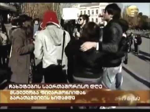 Hugging day (Free hug) in Georgia, Tbilisi