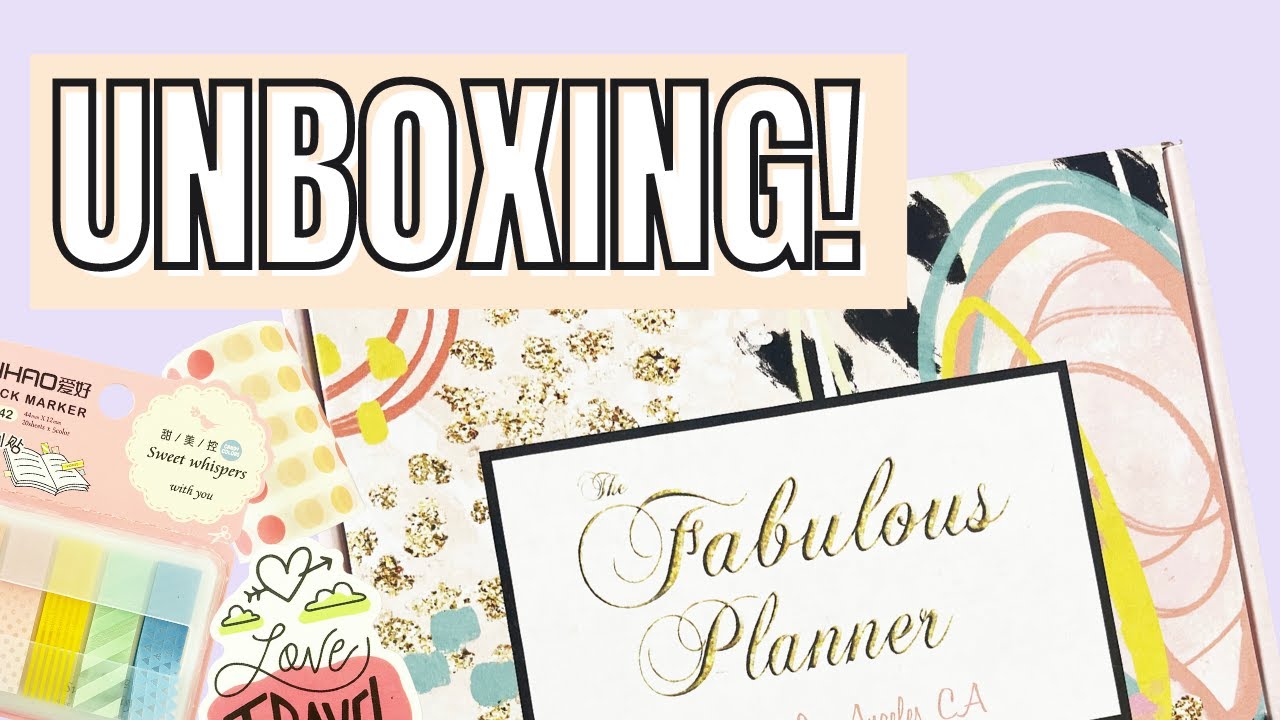 The Fabulous Planner Unboxing Subscription Box Planner Items YouTube