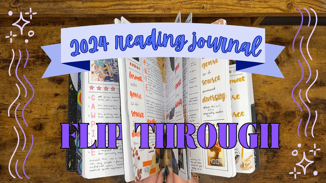 2024 full reading journal flip through ✨ ALL of my book spreads + stats from the year!!