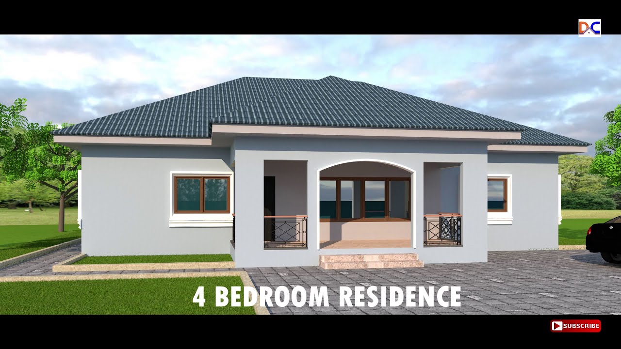SMALL AND AFFORDABLE HOUSE DESIGN 4 BEDROOM RESIDENCE YouTube