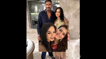 Indian Actor Ajay devgan with small sister Neelam Devgan with devgan family cekebration diwali#viral