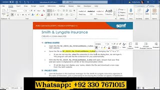 SAM Project 1a Excel 2019 | Module 4 | Smith & Lyngate Insurance (Step by Step