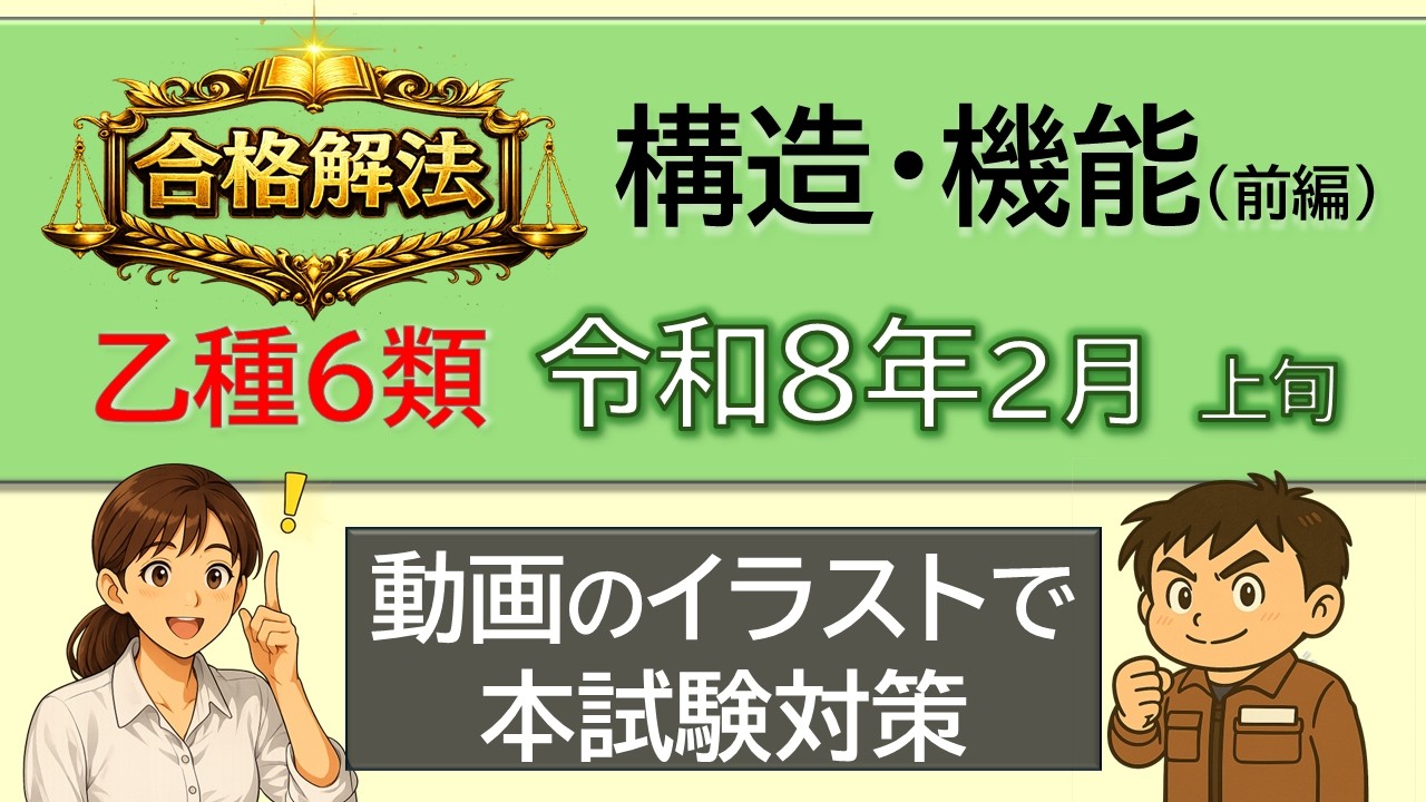 【合格解法】乙種6類 構造・機能｜本試験“再現”6問で解法を固める（令和8年2月 消防設備士）