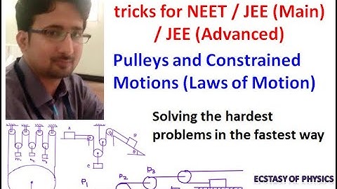 Short cut tricks of Pulley and Constrained Motion problems for NEET / IIT JEE / KVPY