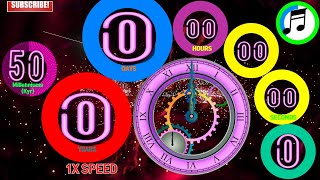 50Millenniums(50,000years,50Kyr) Colorful Circle  countdown timer  alarm Speed Feeling