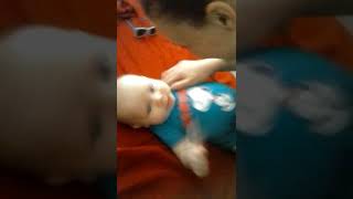 My Baby Brother His First Time Getting Tickled