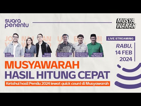 🔴[LIVE] Musyawarah: Hasil Quick Count Pilpres 2024