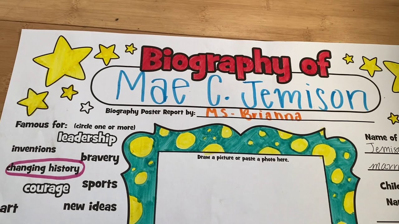 how to make a biography poster