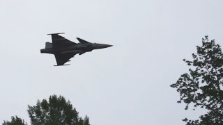 JAS 39 Gripen low pass sets off car alarm