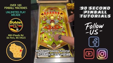 90 Second Pinball Tutorials - Bally Hi-Lo Ace Pinball Machine