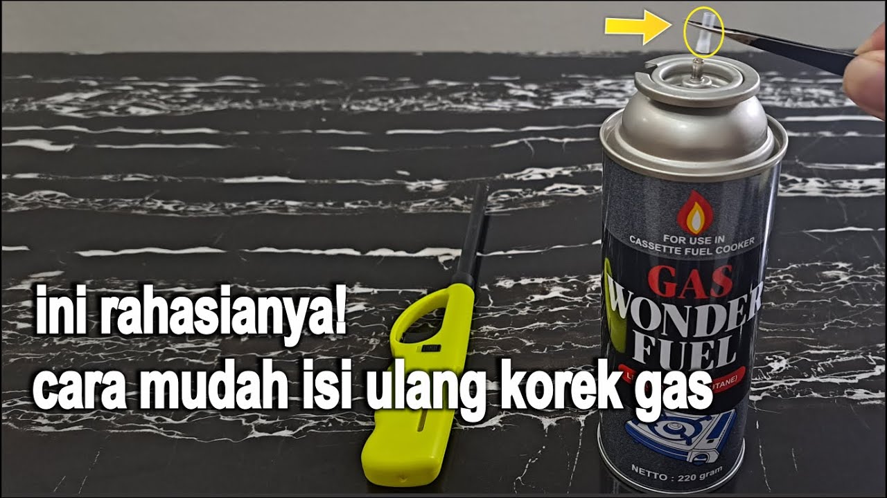 Cara Mudah Isi Ulang Korek Gas Itami - YouTube