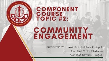 NSTP Component Course Topic 2: Community Engagement