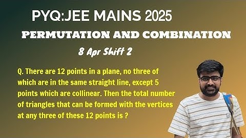 There are 12 points in a plane, no three of which are in the same straight line, except 5 points