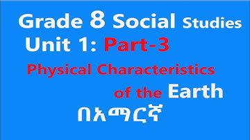 Grade 8 Social Studies Unit 1 Part 3: Physical Characteristics of the Earth Tutorials