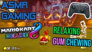 ASMR Gaming 😴🏎️ Mario Kart 8 Deluxe Relaxing Gum Chewing 🎮🎧  Nintendo Switch Pro Controller Sounds 💤