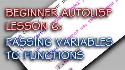 BEGINNER LISP - LESSON 6 - PASSING VARIABLES TO FUNCTIONS