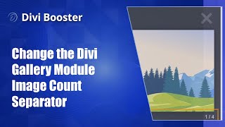 Change the Divi Gallery Module Image Count Separator
