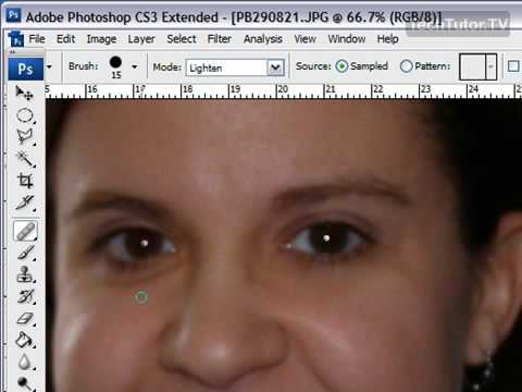Remove Dark Circles Under Eyes and Wrinkles in Photoshop CS