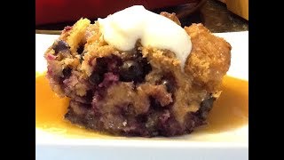 Blueberry Bread Pudding - Traditional Newfoundland - Bonita's Kitchen