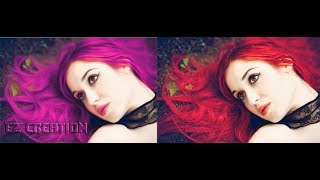 How to change the colour of hairs in photoshop Cs6 extended. screenshot 4