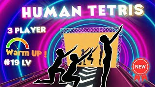 HUMAN TETRIS HARD LEVEL 3 PLAYER | Immersive Interactive WarmUp ORIGINAL | Viral Interactive Fitness