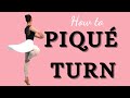 How to Piqué turn | Beginner Pirouette Tutorial 2021 の動画、YouTube動画。