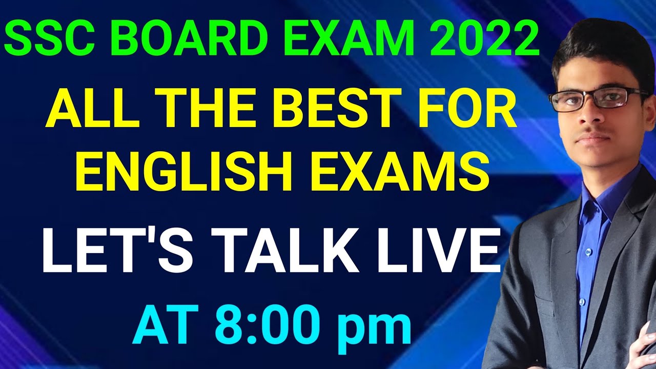Live Session Before English Exams SSC Board Exams 2022 YouTube